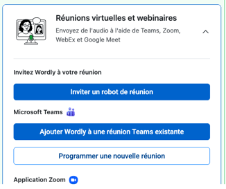 (fr) Virtual Meetings and Webinars