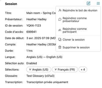 (fr) session with menu