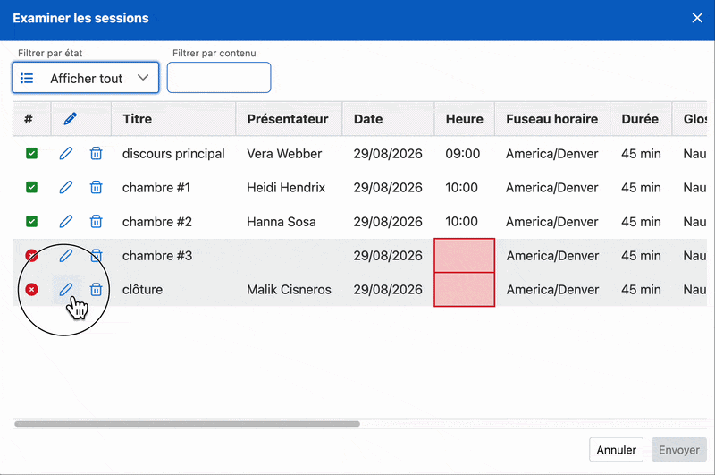 (fr) upload multiple session