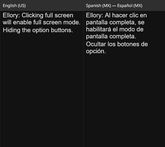 Display full screen