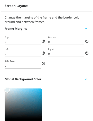 Screen Layout for display