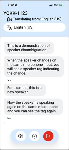 Speaker disambiguation