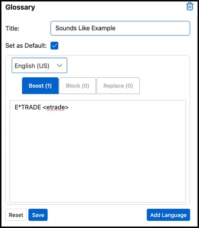 etrade example