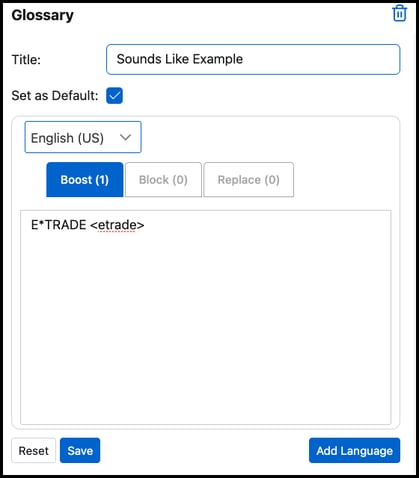 etrade example