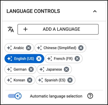 session language controls