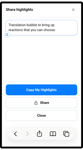 share your highlights