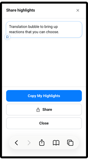 share your highlights
