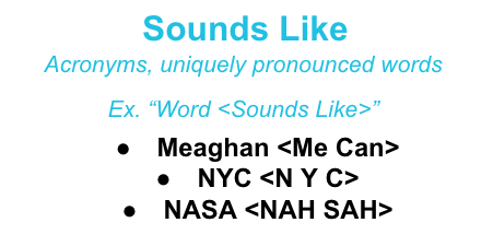 sounds like examples