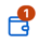white billing with red badge