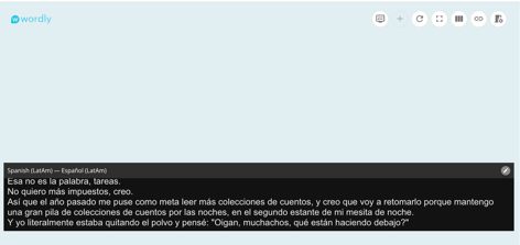 wordly display with bottom text