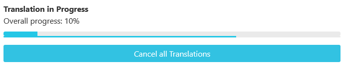 Translation progress bar