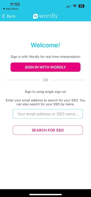 Wordly IOS App Welcome